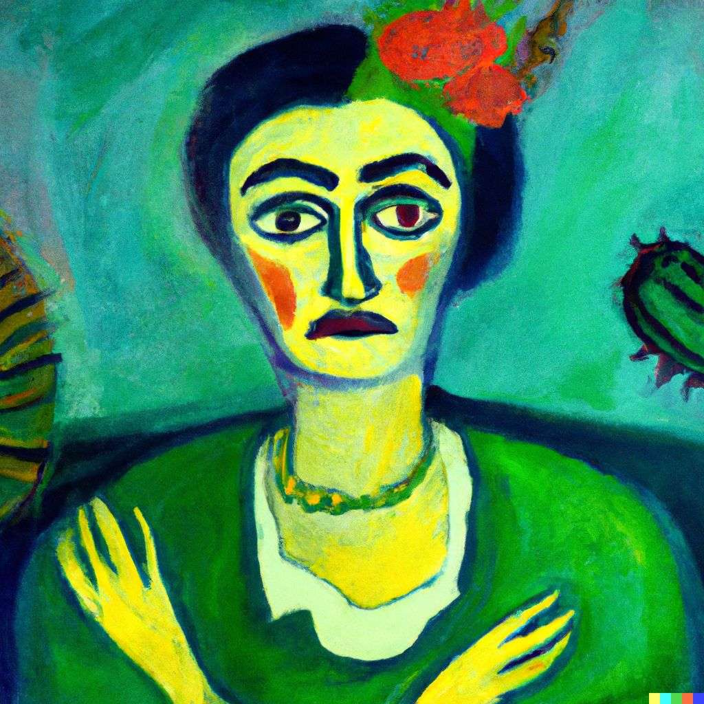 a representation of anxiety, painting by Frida Kahlo